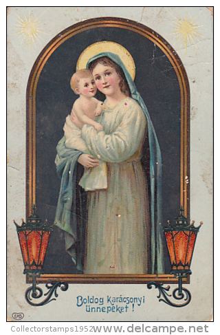 5731- MADONNA WITH BABY JESUS, POSTCARD - Vergine Maria E Madonne