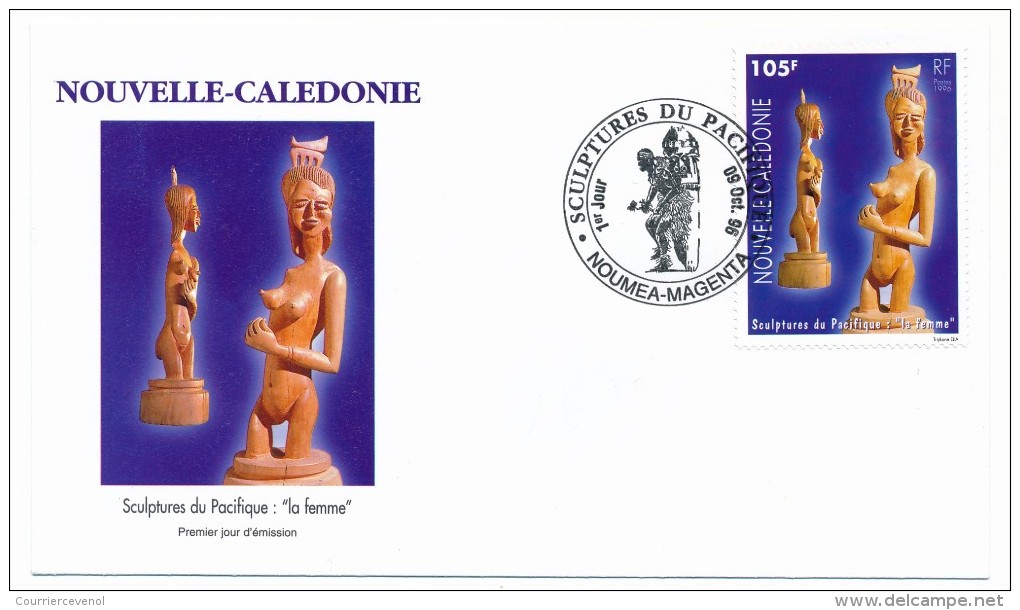 NOUVELLE CALEDONIE => 4 FDC => 1996 - 7eme Festival Arts / Danses Folkloriques / Sculptures / Peintres... - FDC