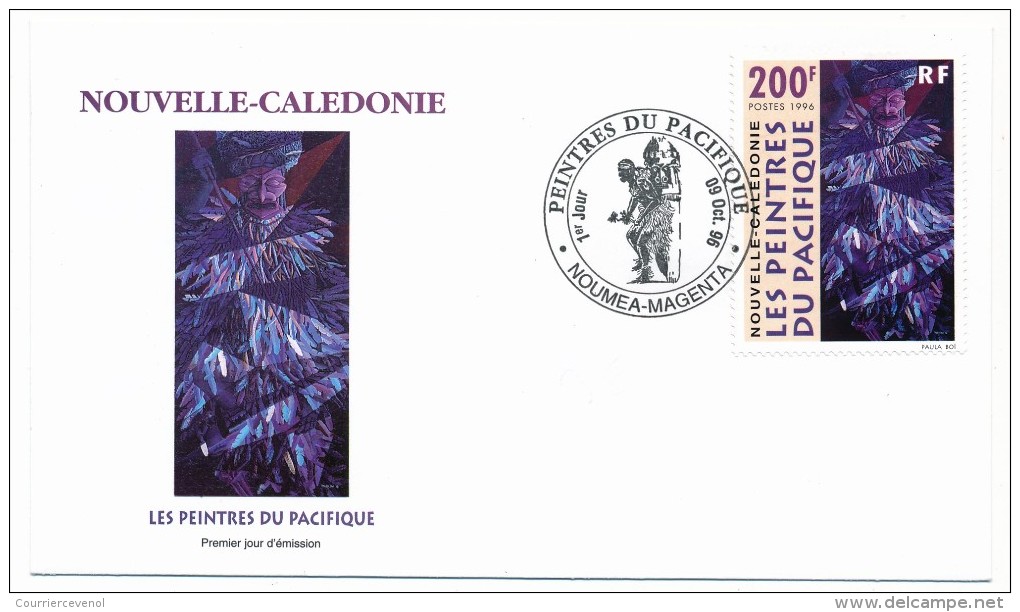 NOUVELLE CALEDONIE => 4 FDC => 1996 - 7eme Festival Arts / Danses Folkloriques / Sculptures / Peintres... - FDC
