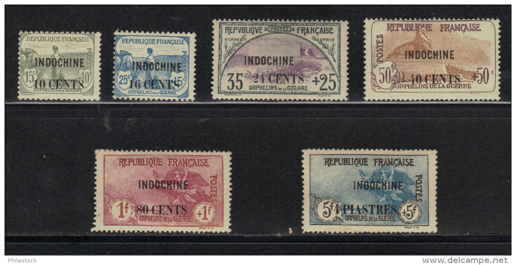 INDOCHINE N° 90 à 95 * Centrage - Unused Stamps