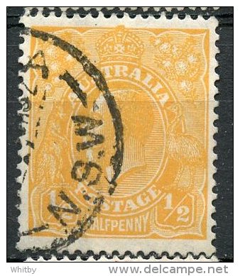 Australia 1927 1/2p King George V Issue #66 - Used Stamps