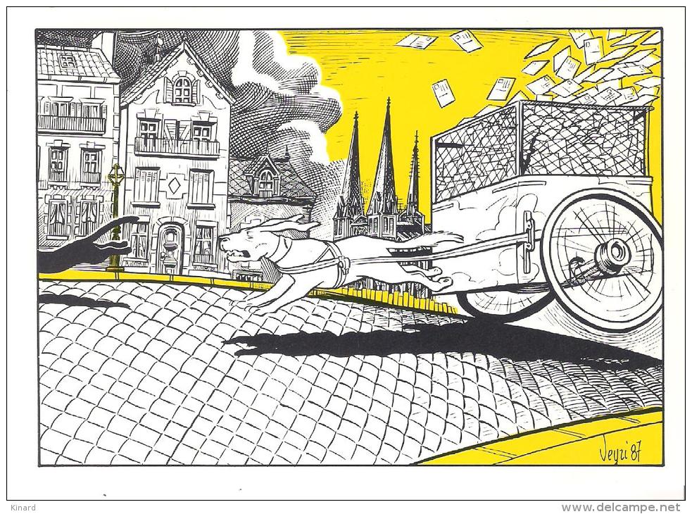 CP.   ILLUSTRATEUR.. BERNARD VEYRI.  CARTE PERSONNELLE 1987  ..Tirage à150expl...TBE...SCAN - Veyri, Bernard