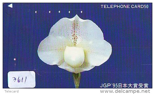 Télécarte Japon * ORCHID * FLEUR (3611) Orchidée Orquídea Orquidée Orchid * Flower Phonecard JAPAN * - Blumen