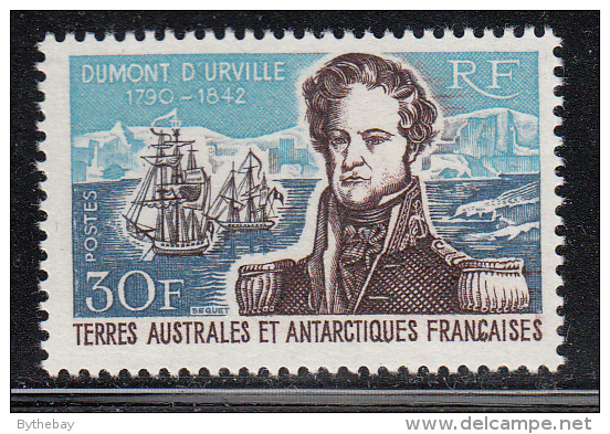 French Southern & Antarctic Territory MNH Scott #30 30fr Jules Sebastien Cesar Dumont D'Urville, French Naval Commander - Neufs