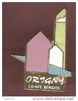 38654-Pin's.Origny-Sainte -Benoite  . - Villes