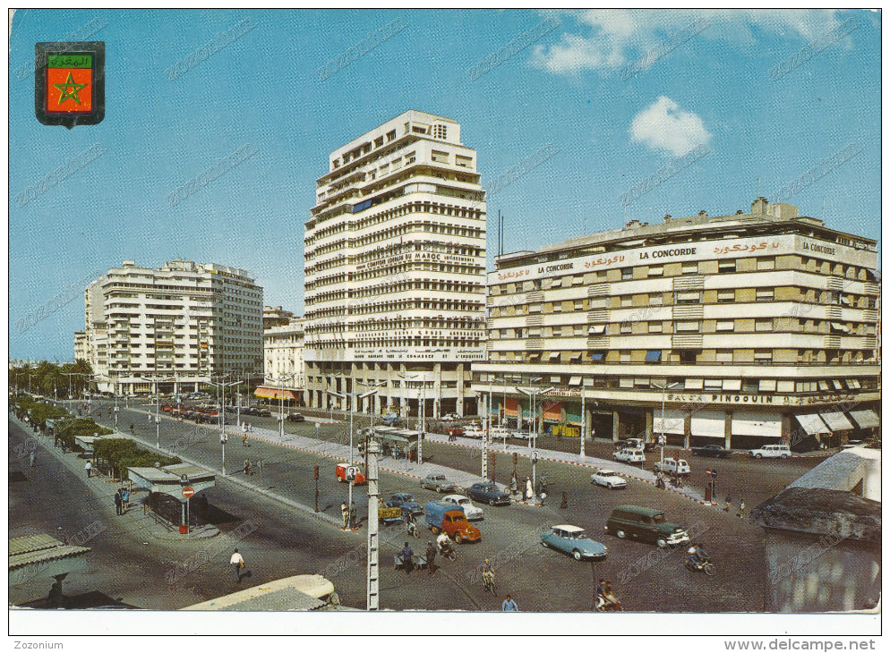 CASABLANCA, Old Car, Citroen DS, Stamp, MAROC,old  Postcard - PKW