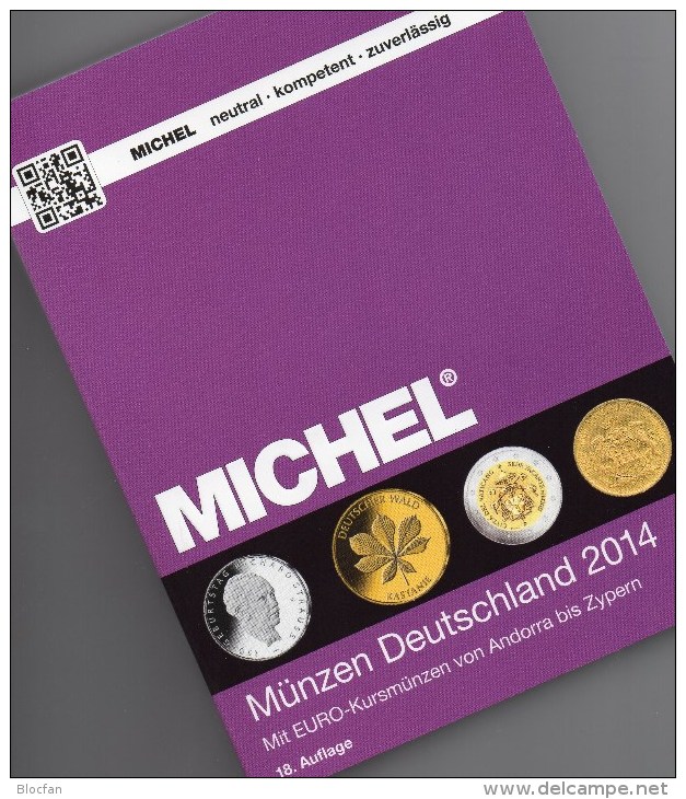 Münzen-MICHEL Deutschland 2014 Neu 25€ : DR Ab 1871 III.Reich BRD Berlin DDR Numismatik Coin Catalogue 978-3-94502-074-4 - Books & Software