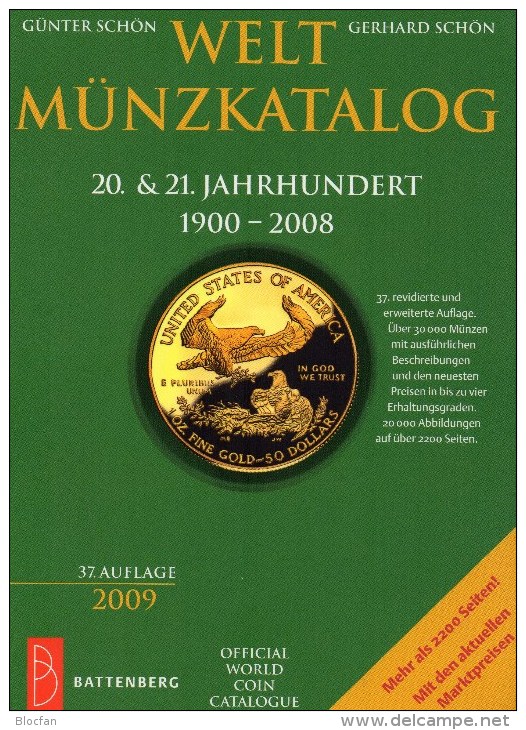 Welt-Münzkatalog 2009 Neu 50€ Münzen 20.Jahrhundert A-Z Battenberg Verlag Schön Coin Europe America Africa Asia Oceanien - Ohne Zuordnung