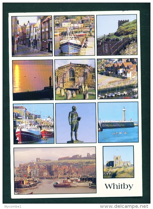 ENGLAND  -  Whitby  Multi View  Used Postcard As Scans - Whitby