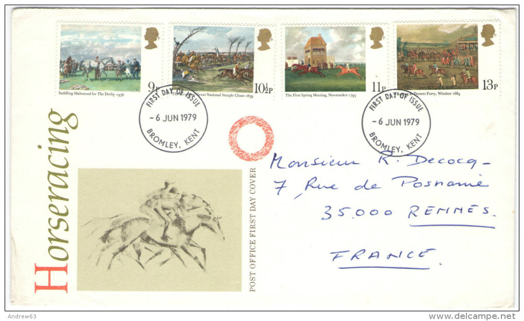 REGNO UNITO - UNITED KINGDOM - GREAT BRITAIN - GB - 1979 - Horseracing - Bromley - FDC - Viaggiata Per Rennes - EU-Organe