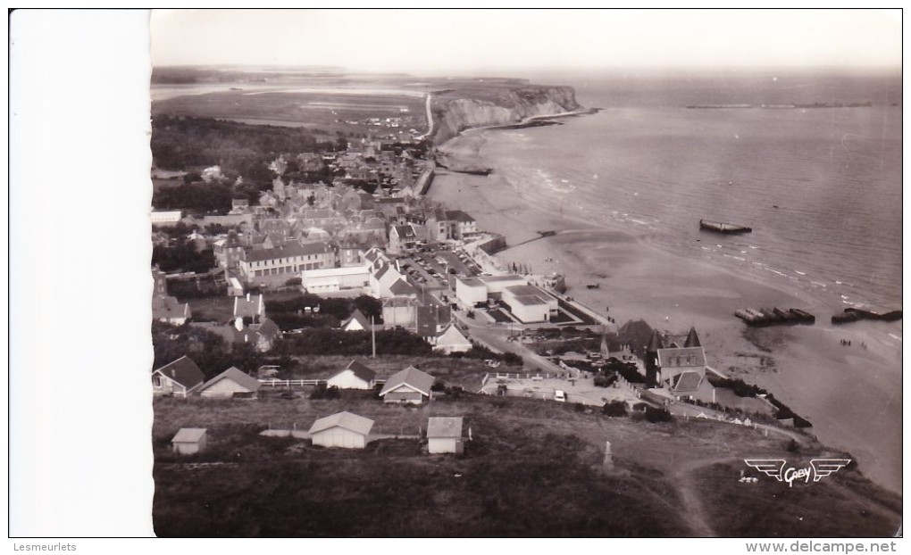 Cpsm 14 La France Vue Du Ciel Arromanches (calvados) Vue D'ensemble Et La Plage N° 15 Artaud Pere Et Fils - Arromanches