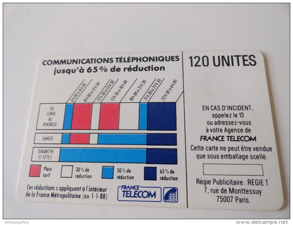 RARE : CORDON TÉLÉPHONE SUR FOND BLEU SO2  50 UNTITES SUR 120 UNITES - Variétés