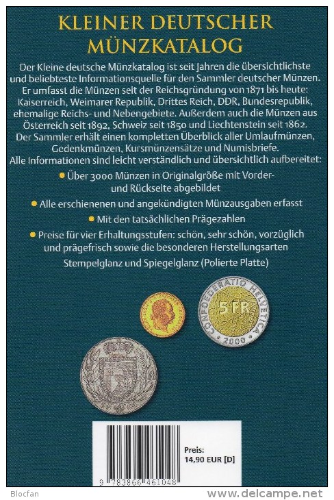 Schön Kleiner Münz-Katalog 2014 New 15€ Für Numisbriefe Coin Of Germany Austria Helvetia Liechtenstein 978-3-86646-097-3 - Libri & Software