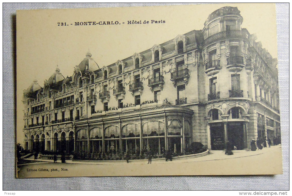 MONACO ---  MONTECARLO HOTEL DE PARIS - Hotels