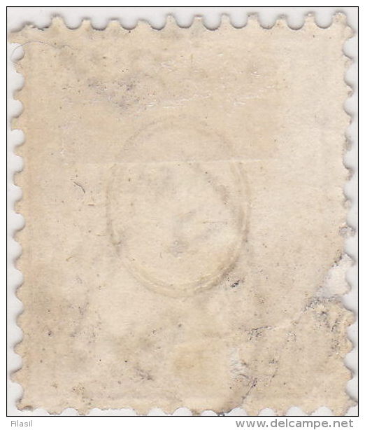 SI53D Svizzera Suisse Helvetia 1 Franco Ocra Scuro  Usato Con Annullo  Zurich1862 Taglio - Used Stamps