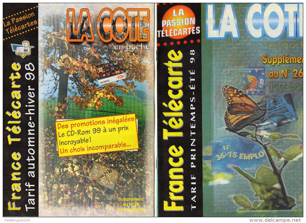 TARIFS  TELECARTES/ MATERIEL DE COLLECTION  La Boutique De La Cote En Poche   ANNEES1998 à 2004  (lot De 14 ) - Kataloge & CDs