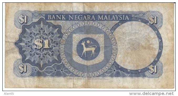 Malaysia #1a 1 Ringgit 1967-72 Banknote Currency - Malaysia