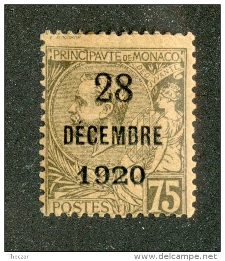 A-921  Monaco 1921   Scott #31*  Offers Welcome! - Neufs