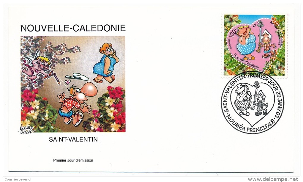 NOUVELLE CALEDONIE => 1 FDC => 2003 - Saint Valentin - FDC