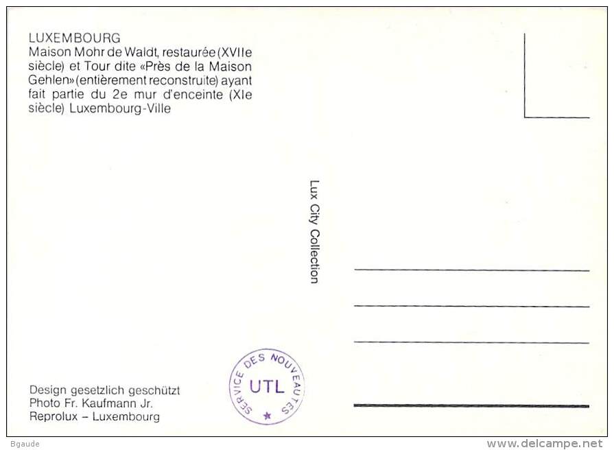 LUXEMBOURG  CARTE  MAXIMUM  NUM-YVERT  1082 MAISON MOHR DE  WALDT - Maximumkarten