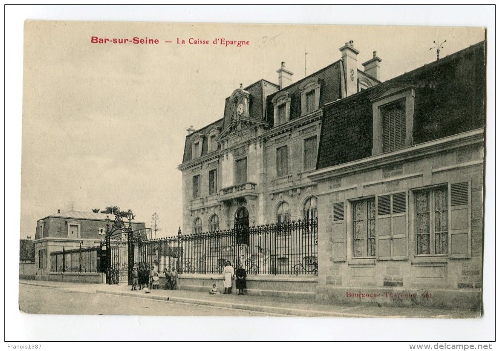 Ref 194 - BAR-sur-SEINE - La Caisse D'Epargne (petit Plan Animé) - Bar-sur-Seine