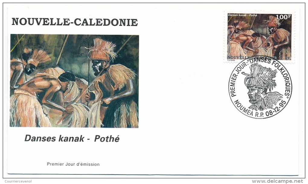 NOUVELLE CALEDONIE => 2 FDC => 1995 - Danses Folkloriques - FDC