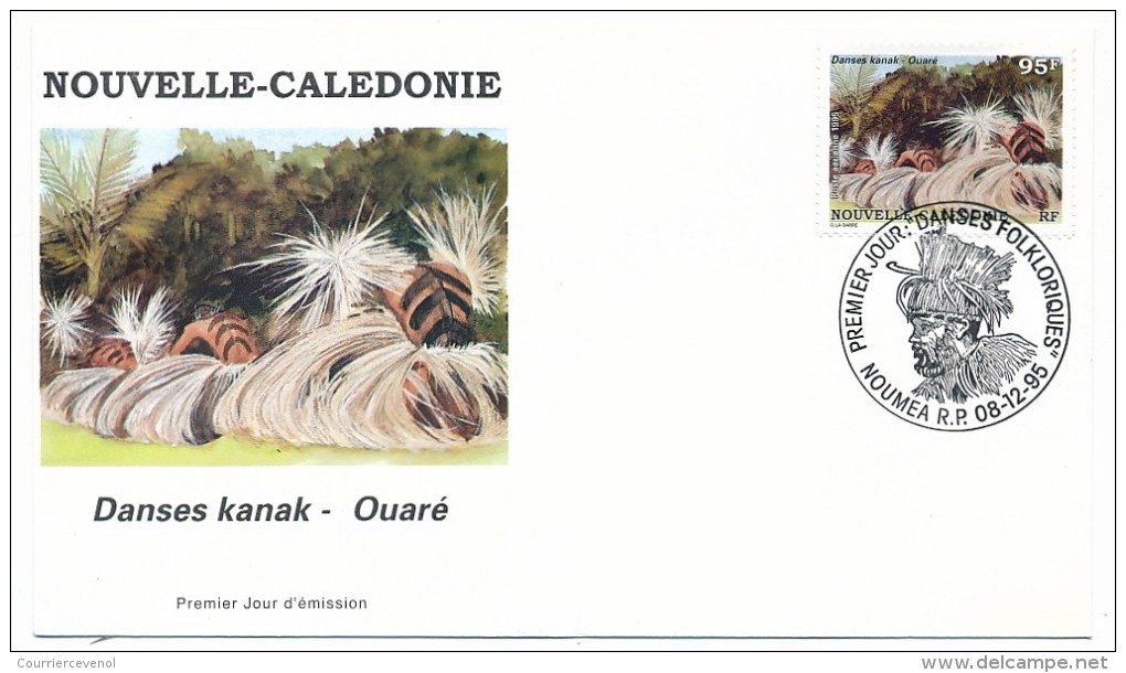 NOUVELLE CALEDONIE => 2 FDC => 1995 - Danses Folkloriques - FDC