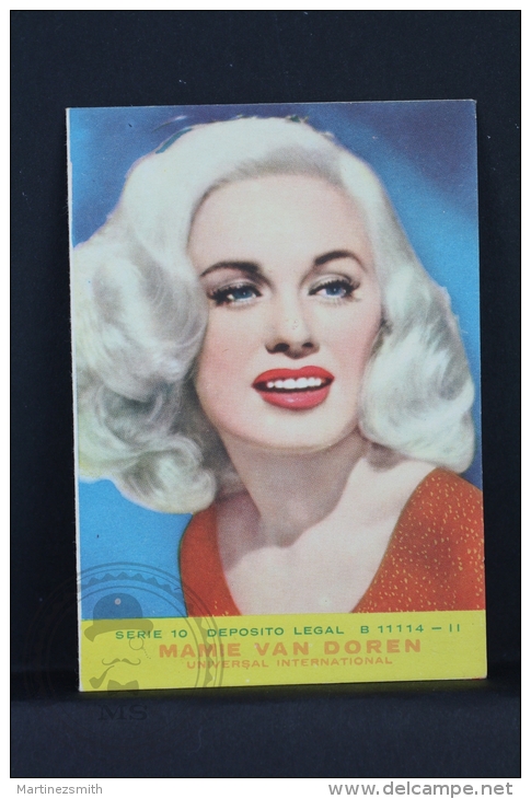 Vintage 1962 Double Small Calendar - Cinema/ Actors Topic: Actress Mamie Van Doren - Spanish Advertising - Tamaño Pequeño : 1961-70