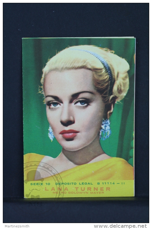 Vintage 1962 Double Small Calendar - Cinema/ Actors Topic: Actress Lana Turner - Spanish Advertising - Tamaño Pequeño : 1961-70