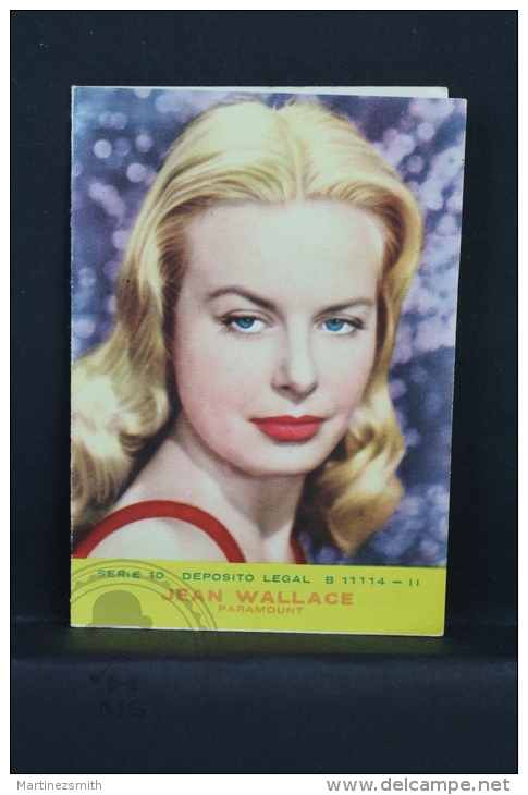 Vintage 1962 Double Small Calendar - Cinema/ Actors Topic: Paramount Actress Jean Wallace - Spanish Advertising - Tamaño Pequeño : 1961-70