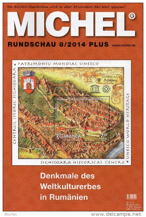 MICHEL Briefmarken Rundschau 8/2014 Plus Neu 6€ New Stamps World Catalogue And Magacine Of Germany ISBN 4 194371 105009 - Deutsch