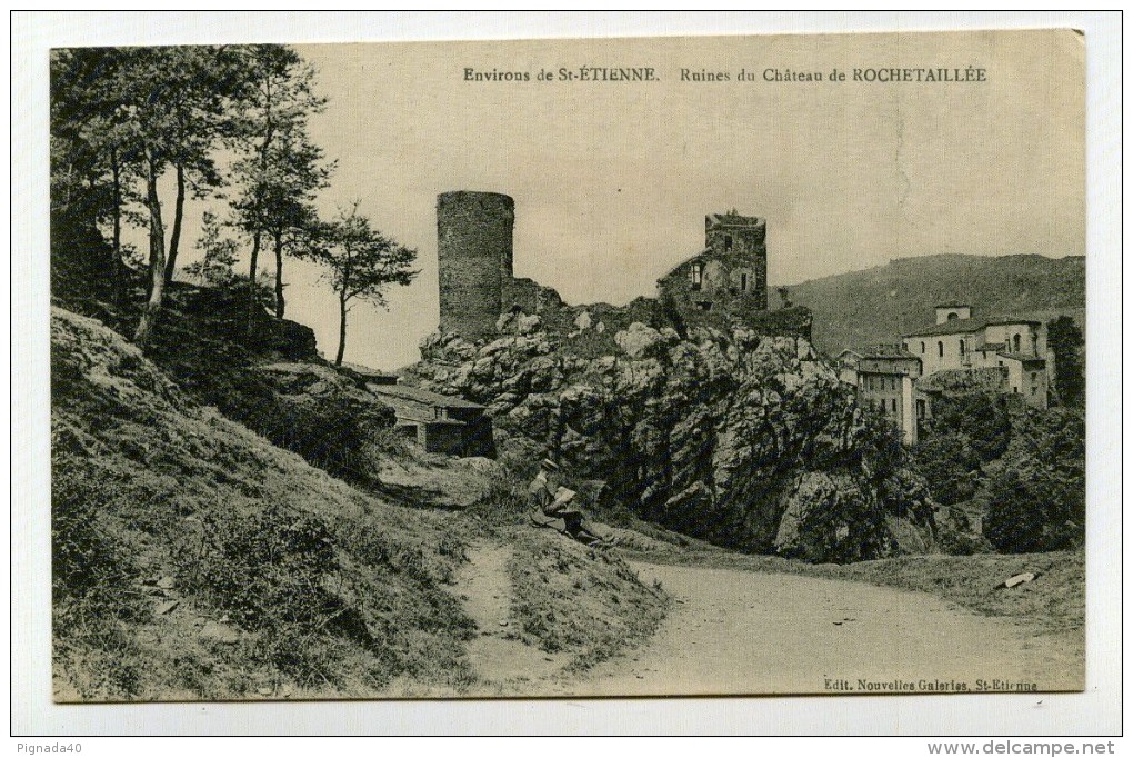 CP , 42 , ROCHETAILLEE , Ruines Du Château - Rochetaillee