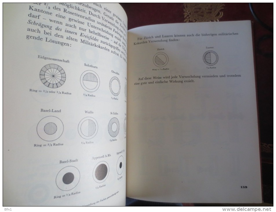 Robert  Mader  -1942-  Fahnen und Farben der Schweizerischen Eidgenossenschaft und der Kantone. VOIR PHOTOS