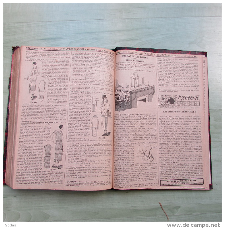 Revue : Le chasseur français - Janvier à décembre 1924 - N° 406 à 417 - reliés