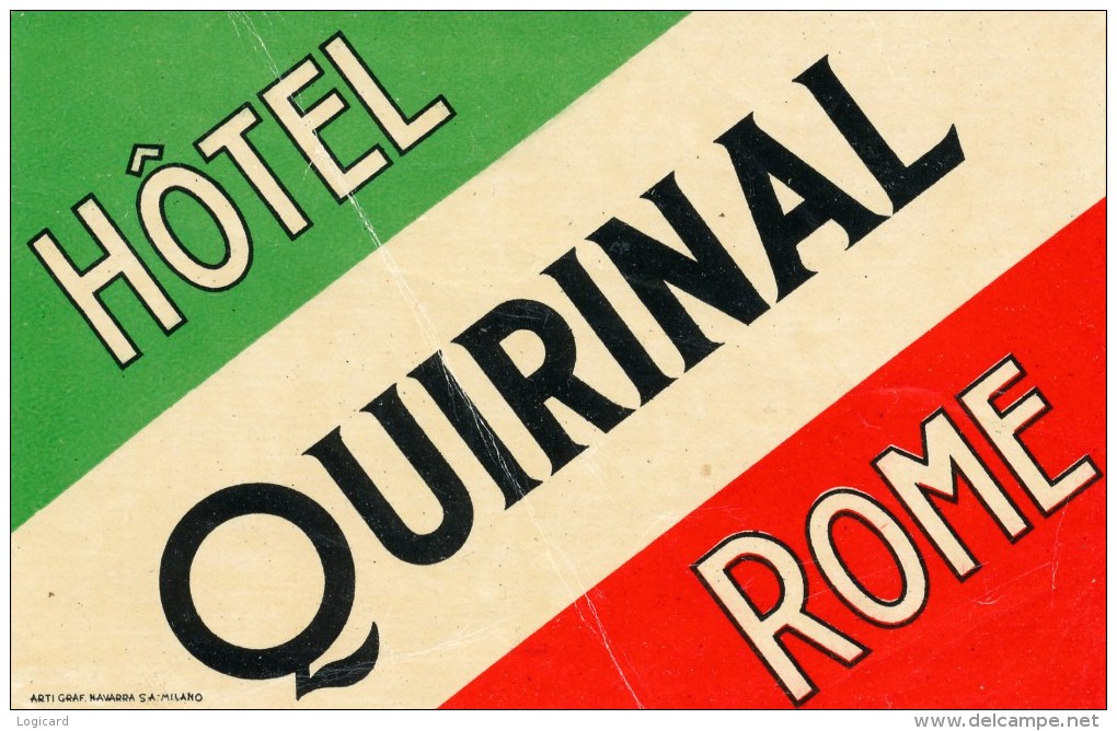 ROMA HOTEL QUIRINAL ETICHETTA - Sigarette (marche)