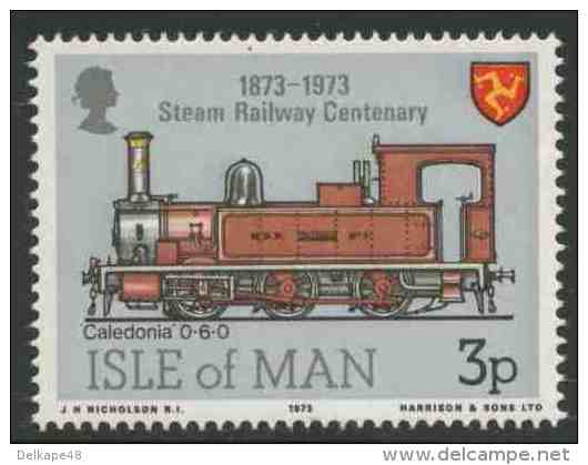 Isle Of Man 1973 Mi 30 YT 19 ** Locomotive No. 4 "Caledonia" (1885) - Cent. Steam Railway /  C N2-Tenderlokomotive - Treinen