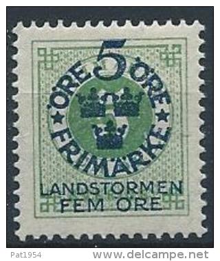 Suède 1916  N°79 Neuf* MLH Timbres Surchargés - Neufs