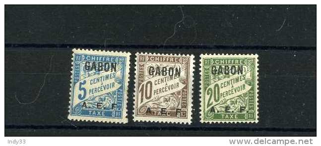 - FRANCE COLONIES . GABON 1886/1936 . TIMBRES TAXE DE 1928  . NEUFS . - Postage Due