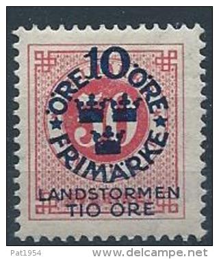 Suède 1916  N°85 Neuf* MLH Timbres Surchargés - Ungebraucht