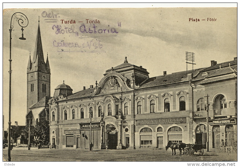 Turda Torda Piata Foter Banca Centrala Bank  Used To Sibiu Edit Fussy No 18 1931 - Roumanie