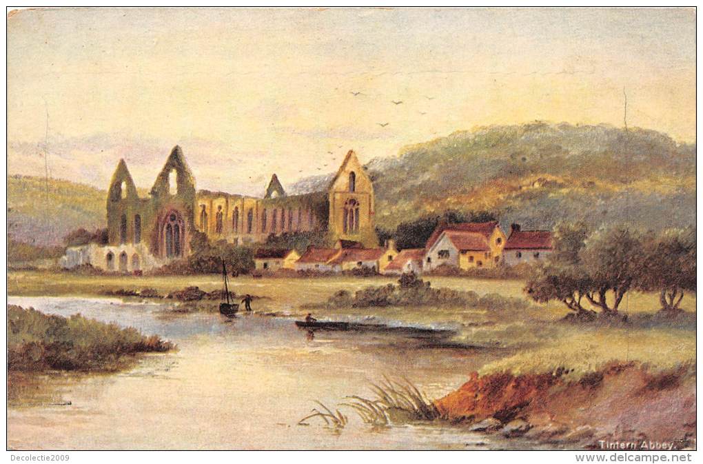 BF35321 Art Painting Tintern Abbey   Monmouthshire Wales Uk Front/back Scan - Monmouthshire