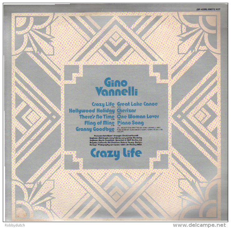 * LP *  GINO VANNELLI - CRAZY LIFE (USA 1973 EX-!!!) - Disco, Pop