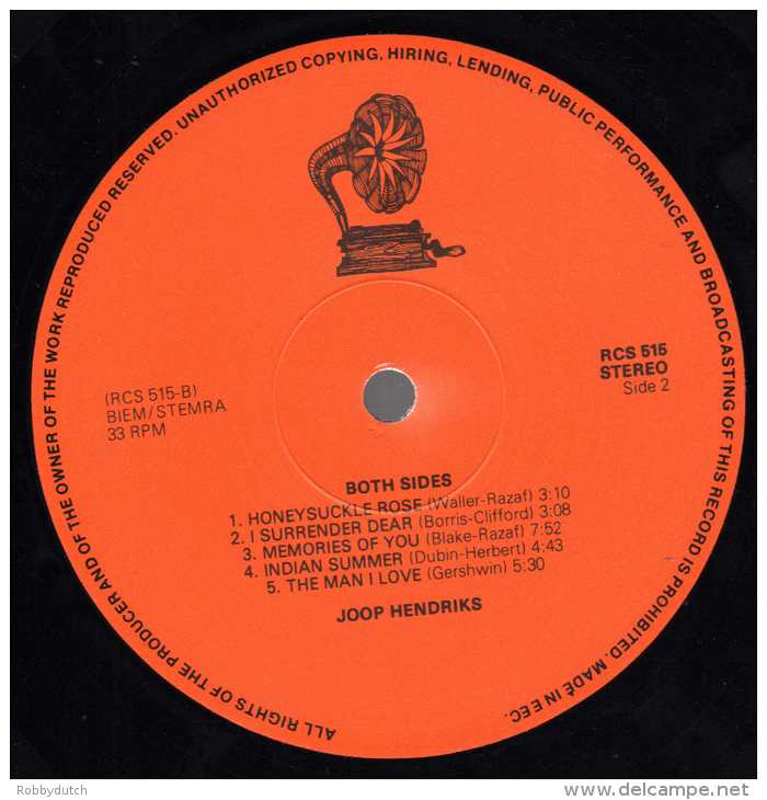 * LP *  JOOP HENDRIKS - BOTH SIDES ( Feel The Jazz Vol.8 ) (Holland 1983) - Jazz