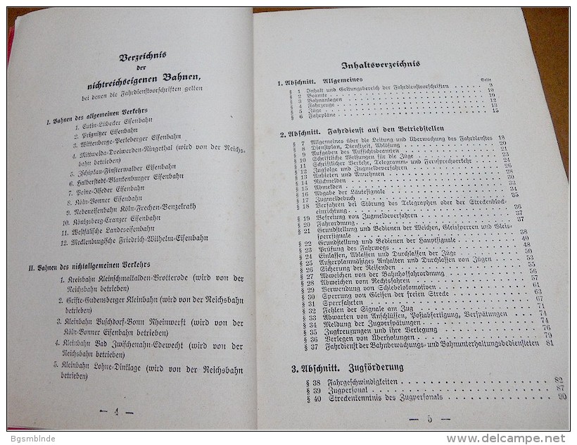 Deutsche Reichsbahn - Buch "Fahrdienstvorschriften" Ausgabe 1939 - Ferrovie