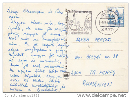 5880- RECKLINGHAUSEN- TOWN HALL, SQUARE, FOUNTAIN, POSTCARD - Recklinghausen