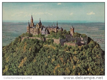 5884- HECHINGEN- HOHENZOLLERN CASTLE, PANORAMA, POSTCARD - Hechingen