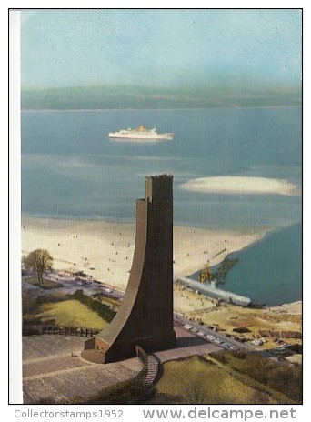 5898- LABOE- BEACH, NAVAL MEMORIAL, CAR, SHIP, POSTCARD - Laboe