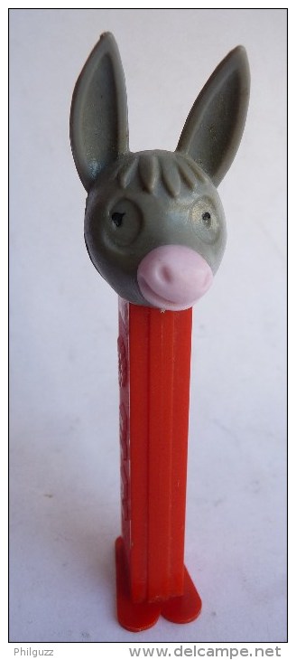 RARE PEZ ANE Avec Sifflet Pied Fin Rouge - DONKEY With Whistles Red Feet 80s Pied Fin - Thin Feet  3 942 683 - Pez