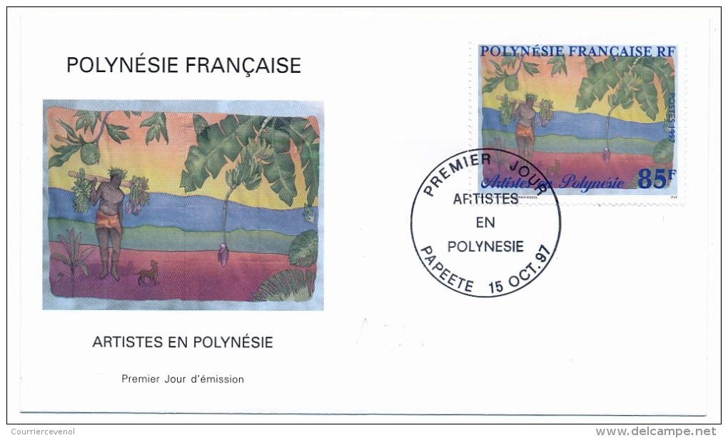 POLYNESIE FRANCAISE - 4 FDC - 1997 - Artistes En Polynésie - FDC