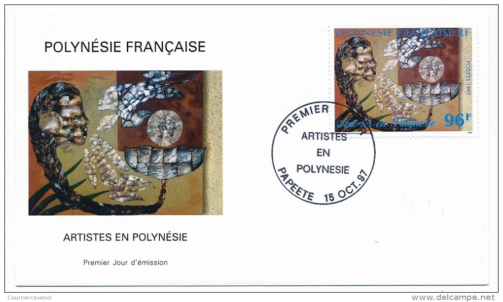 POLYNESIE FRANCAISE - 4 FDC - 1997 - Artistes En Polynésie - FDC